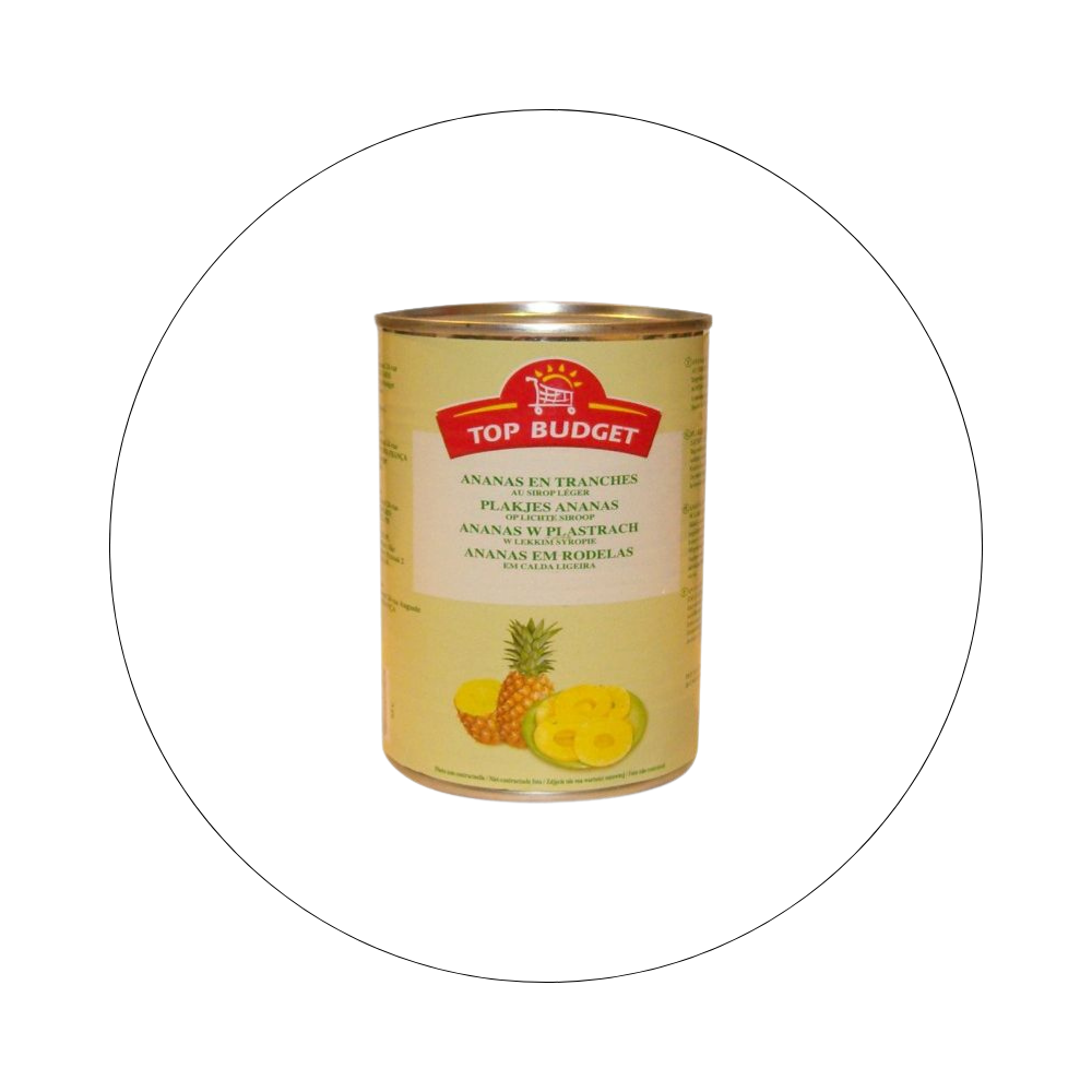 TOP BUDGET - Ananas en Tranches au Sirop / réf. 41207220