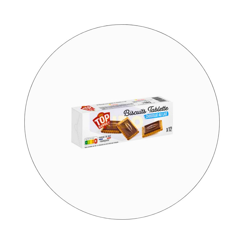 TOP BUDGET - Biscuits Tablette Chocolat au Lait / réf. 41027103