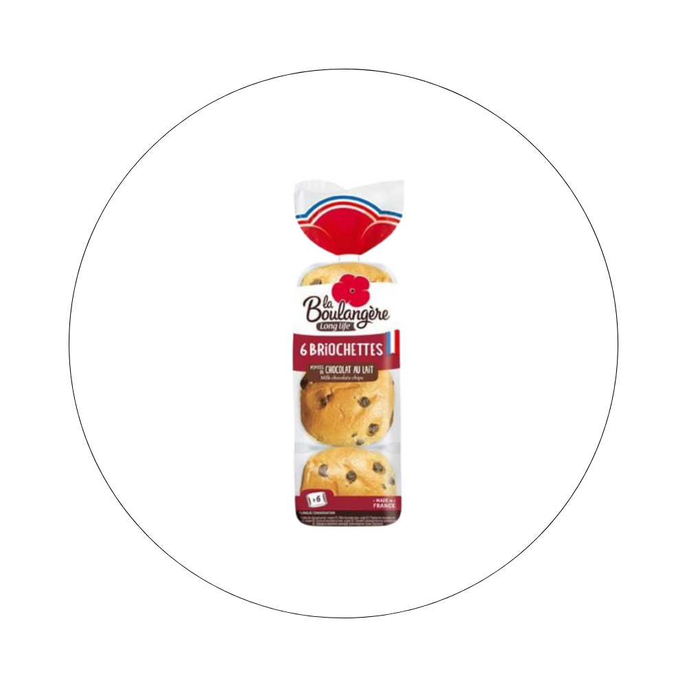 LA BOULANGERE - Briochettes aux pépites de chocolat x6 / réf. A1023210